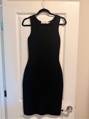 Proenza Schouler Black Ribbed Tank Mini Dress